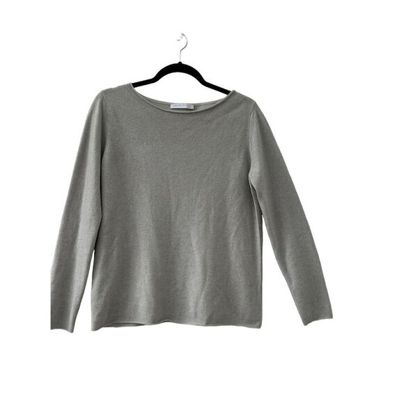 Fabiana Filippi Pullover Merino Lambswool Blend Sweater Gray Women’s Size Medium - Picture 4 of 6